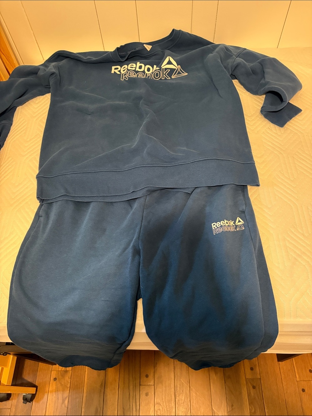 Reebok Blue Sweatshirt and Shorts Set